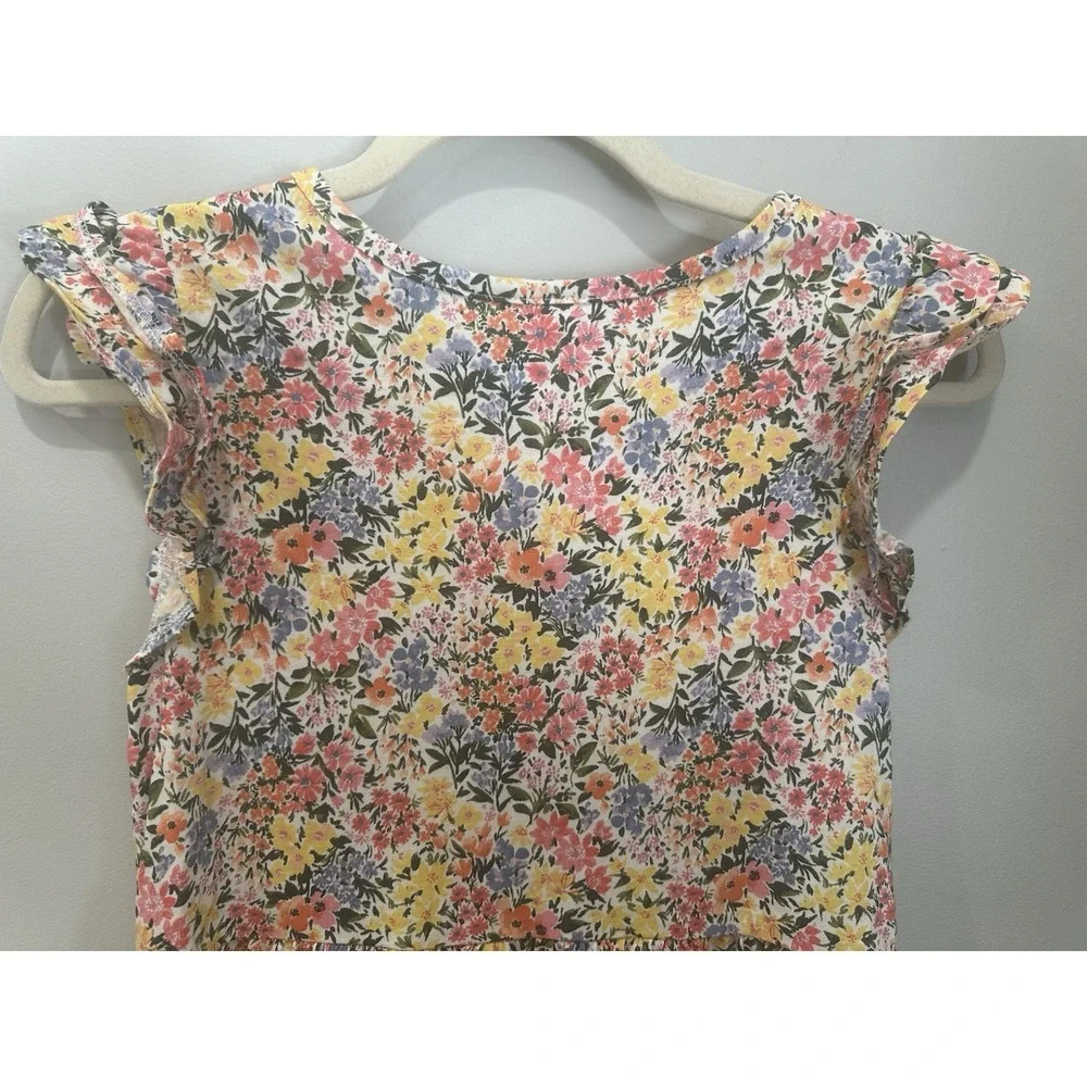 Old Navy Wildflower Floral Flutter Sleeve‎ Midi Sundress Girls XL Colorful NWT